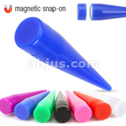 Acrylic Magnetic Snap-On Fake Tapers with Assorted Colors (works for non piercings)