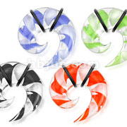 Pyrex Glass Twist Inlay Spiral Taper with O-Rings