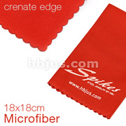 18x18cm Red Microfiber Cloth with Crenate Edge