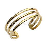 10KT. Gold Three Line Toering