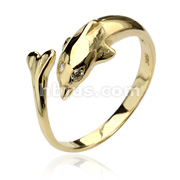10KT. Gold Dolphin Toering
