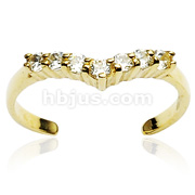 10KT. Gold Solitaire CZ Toering