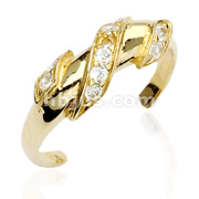 10KT. Gold Solitaire CZ Toering