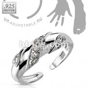 .925 Sterling Silver Solitaire CZ Toering