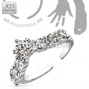 .925 Sterling Silver Solitaire CZ Toering
