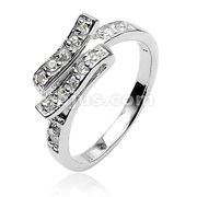 .925 Sterling Silver Solitaire CZ Toering