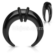 Blackline Titanium Plated over 316L Surgical Steel Buffalo Taper with O-Rings