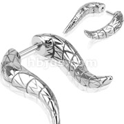 316L Surgical Steel Ox Horns Fake Tapers For Ear & Septum