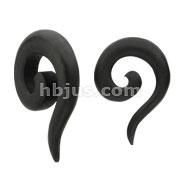 50PC 00,0,2,4,6G Organic Ebony Wood Spiral Taper Package