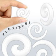 140 Pcs of Assorted Size White Silicone Flexible Spiral Taper