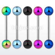 100 pcs 316L Surgical Steel Barbell  w/Titanium Anodized Balls