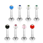 160PC 3mm UV Gem Ball Labret/Monroe Package