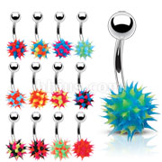 120 pcs Surgical Steel Banana w/Multi Color Koosh Ball