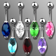 70Pcs  Marquise Cut CZ Navel Ring