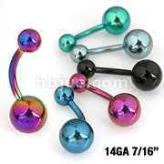 120PC Titanium Plated Navel Ring