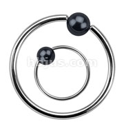 316L Surgical Steel CBR w/Hemitite BeAad