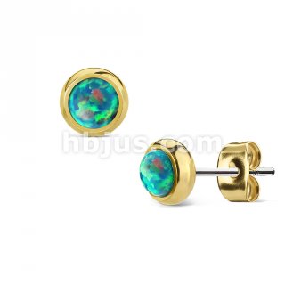 Surgical steel opal earrings Clearance