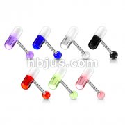 316L Surgical Stainless Steel Barbells with Acrylic Pills 140pcs (20pcs x 7 colors)