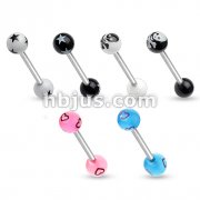 60pcs Assorted Multi Shap Acrylic Balls 316L Surgical Steel Barbell Pack