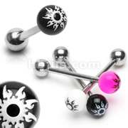 Starburst Acrylic Balls 316L Surgical Steel Barbell