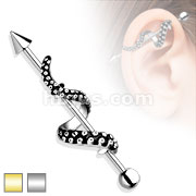Octopus Leg 316L Surgical Steel Industrial Barbell