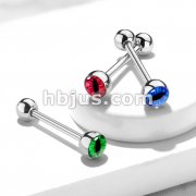 Snake Eye Inlaid Ball 316L Surgical Steel Barbells
