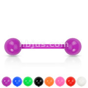 160 Pcs Flexible Barbell with Solid Color Acrylic UV Balls Bulk Pack (20pcs x 8 colors) 