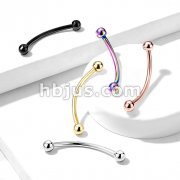 316L Surgical Steel Curved Barbell for Snake Eye Piercing and More