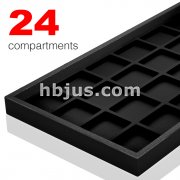 24 Velvet Compartment Full Size Plastic Tray