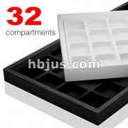 32 Velvet Compartment Full Size Plastic Tray