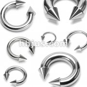 Spikes 316L Surgical Stainless Steel Circular Barbells 
