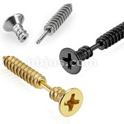Phillips Countersunk Plus Screw 316L Surgical Steel Tragus/Cartilage Barbell