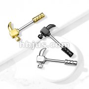 Claw Hammer 316L Surgical Steel Nipple Barbell Ring