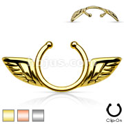 Non-Piercing Clip On Nipple Ring / Angel Wings