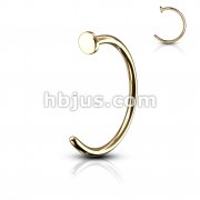 Nose Hoop Ring Gold IP Over 316L Surgical Steel 