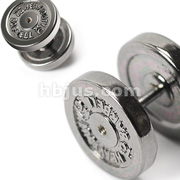 12mm Dumbbell IP Faux Fake Plugs 316L Surgical Steel 