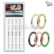 20 Pcs Pre Loaded IP Over316L Surgical Steel Perfectly Annealed Bendable Cut Rings Pack