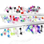 Starter Pack 348pcs Acrylic Barbells/Tongue Rings Pre Assorted Best Sellers