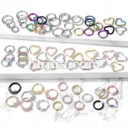 Starter Pack 352 pcs 316L Surgical Steel  Hoops Pre Assorted Best Sellers for Cartilage, Tragus, Nose septum and more