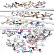 Starter Pack 208 Pcs 316L Surgical Steel Nipple Rings Pre Assorted Best Sellers