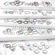 Starter Pack 384 pcs 316L Surgical Steel Nose Hoops Pre Assorted Best Sellers
