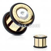 Gold IP Bullet 316L Surgical Steel Plug with O-rings