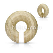 Organic Crocodile Wood Round Ear Spiral Tape/ Septum Hangers