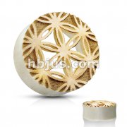 Flower of Life Center Cut Out Saddle Fit Organic Plug Tunnel