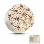 Flower of Life Cut Out Saddle Fit Organic Plug Tunnel