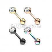 80 Pcs PVD Over 316L Surgical Steel Jewel set Ball Barbells Bulk Packs (20 Pcs x 4 Color)