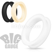 Double Flat Flared Tunnel Plug Ultra Soft Silicone Flexible 