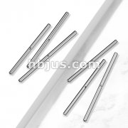10pc Pack 316L Surgical Steel Internally Threaded IndustrialBarbell Pins with Threaded Hole on Bar