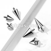 10pc Pack Internally Threaded 316L Surgical Steel Spike Ends