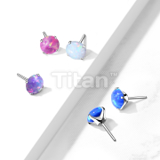 Implant Grade Titanium Threadless Push In Prong Set Opal Top